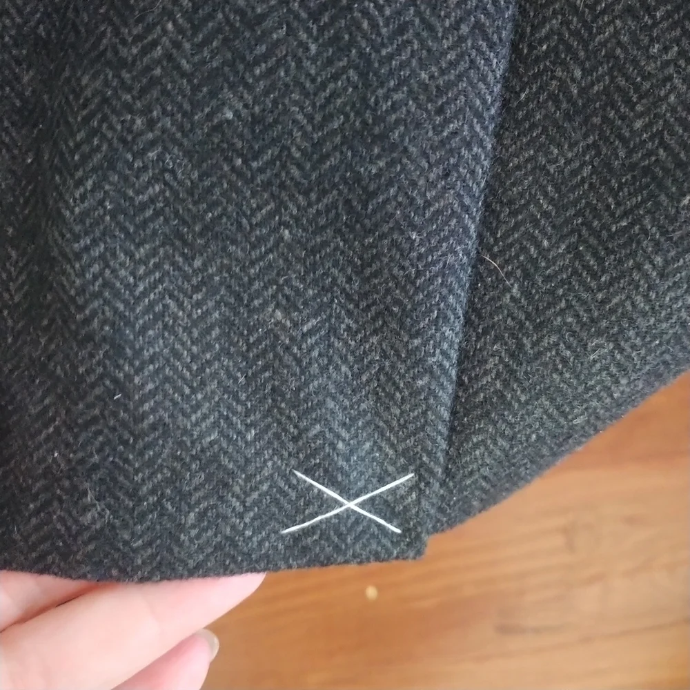 Jos. A. Bank Classic Charcoal Herringbone Classic Top Coat 44Long - Picture 5 of 12